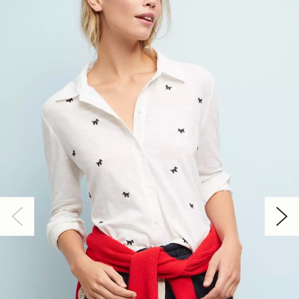 ❤️2/$30❤️ Anthropologie Current Air Scottie Buttondown Shirt